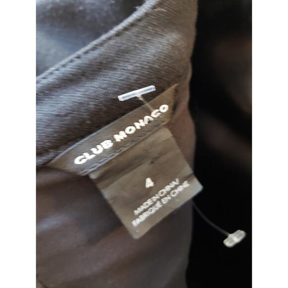 Club Monaco Shift Dress Women's 4 Black Floral Back Zip Long Sleeve Crew Neck - Picture 3 of 10